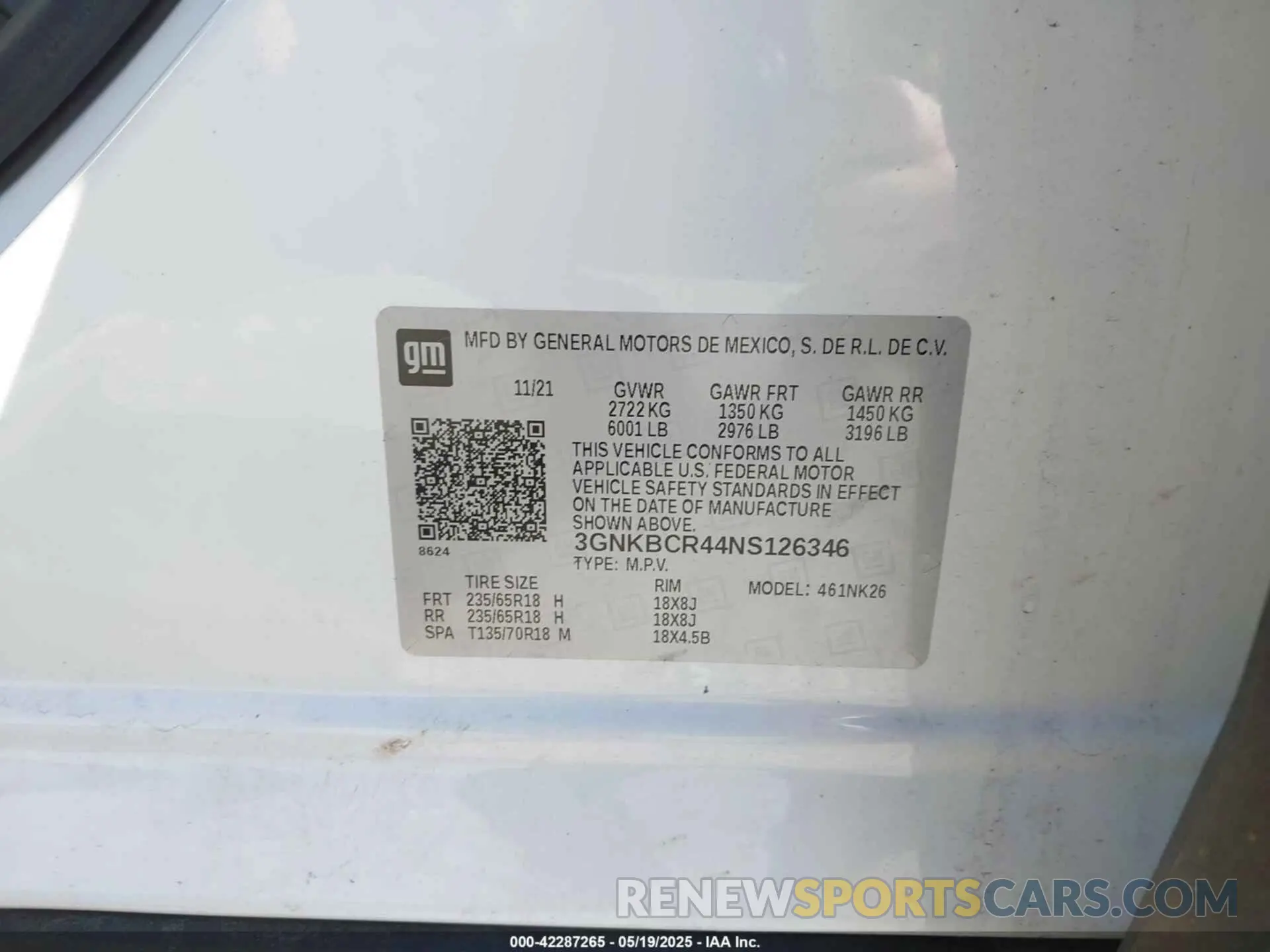 9 Photograph of a damaged car 3GNKBCR44NS126346 CHEVROLET BLAZER 2022