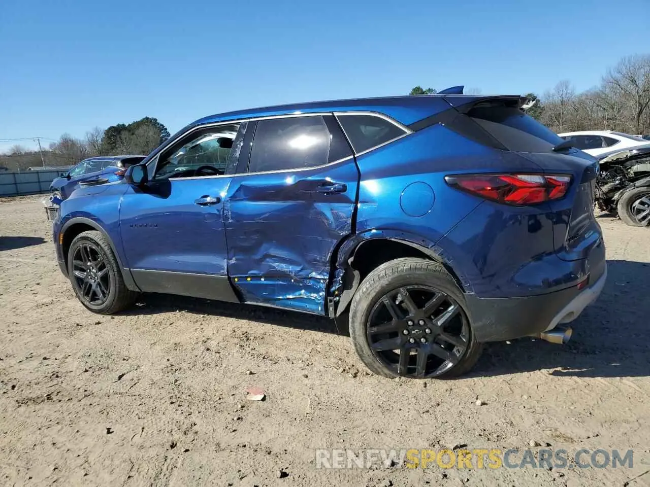 2 Photograph of a damaged car 3GNKBCR49NS125080 CHEVROLET BLAZER 2022