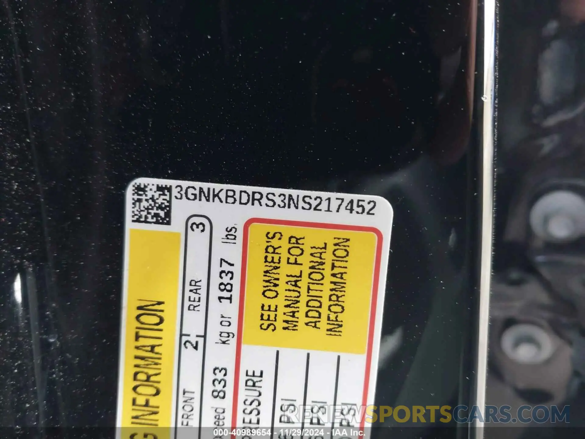 9 Photograph of a damaged car 3GNKBDRS3NS217452 CHEVROLET BLAZER 2022