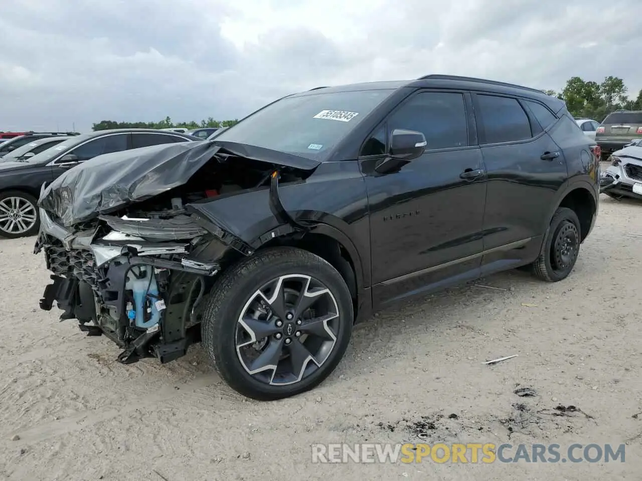 1 Photograph of a damaged car 3GNKBERS0NS112129 CHEVROLET BLAZER 2022
