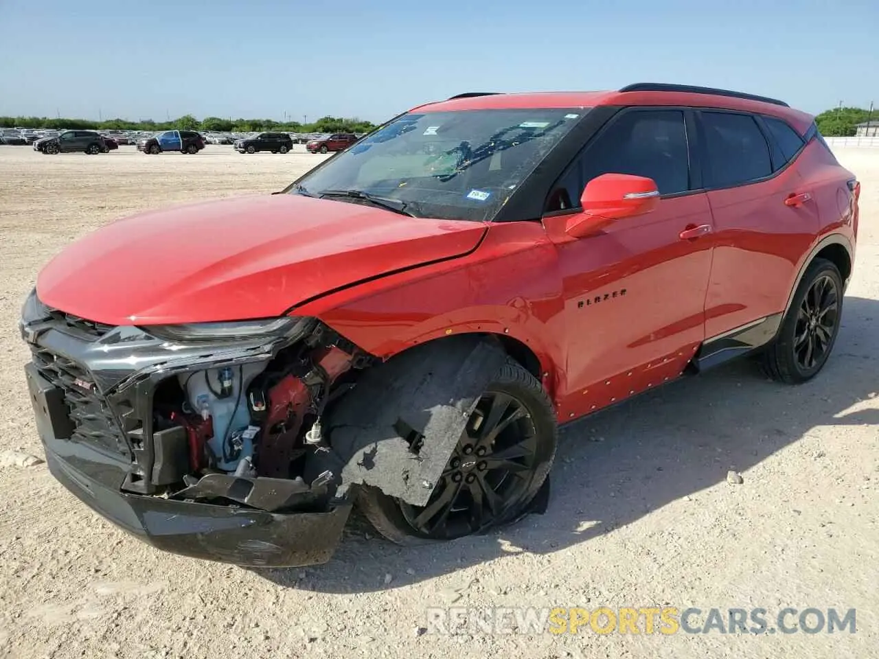 1 Photograph of a damaged car 3GNKBERS1NS114973 CHEVROLET BLAZER 2022