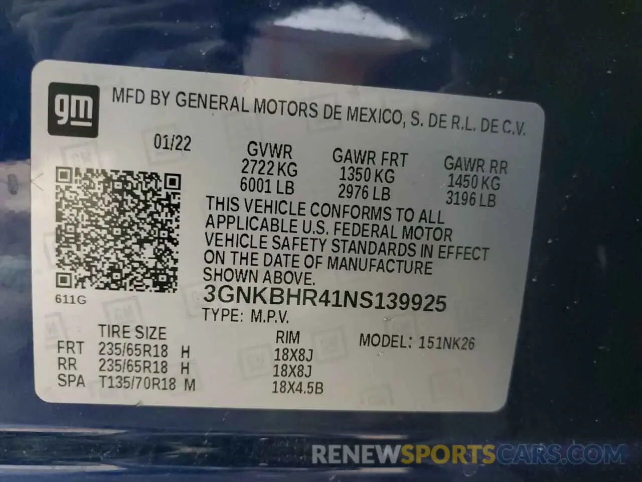 14 Photograph of a damaged car 3GNKBHR41NS139925 CHEVROLET BLAZER 2022