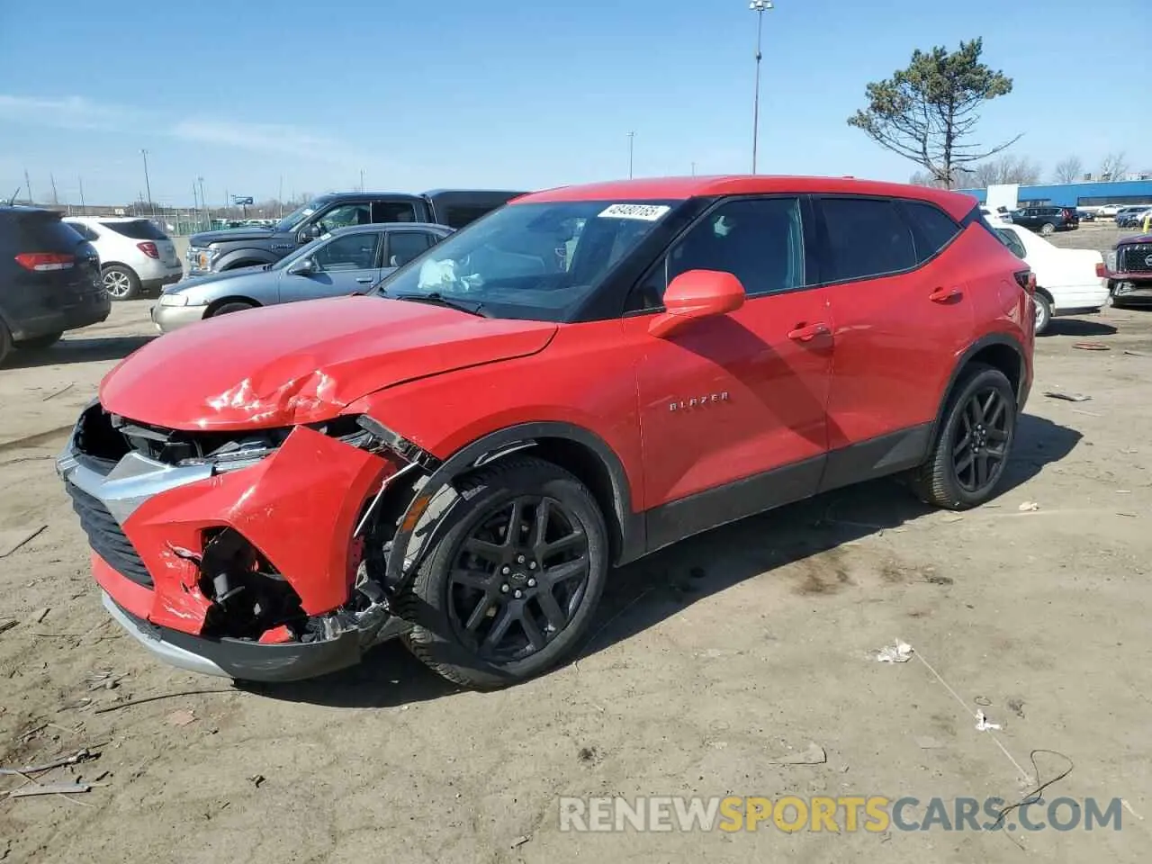 1 Photograph of a damaged car 3GNKBHR43NS128103 CHEVROLET BLAZER 2022