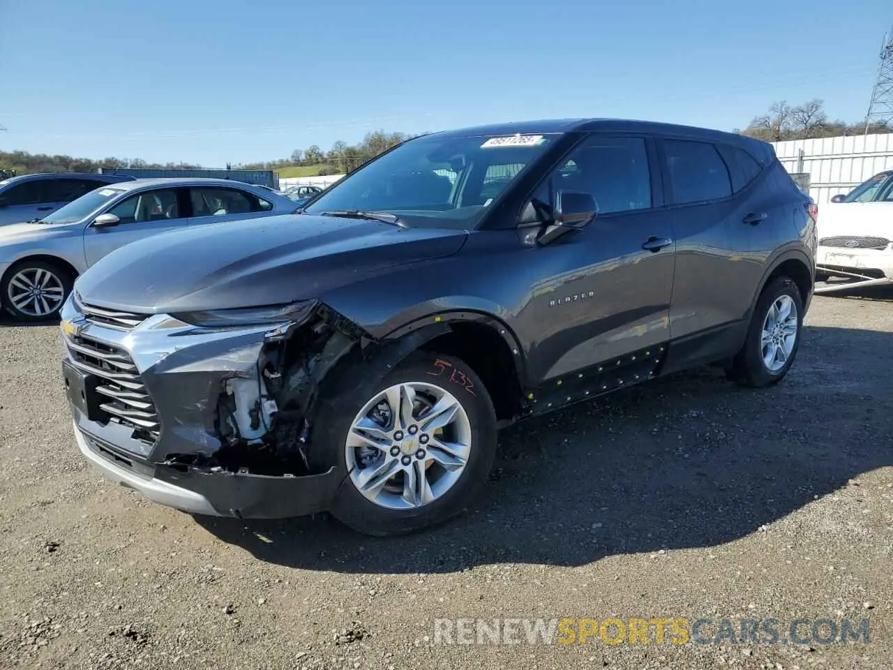 1 Photograph of a damaged car 3GNKBHR47NS193861 CHEVROLET BLAZER 2022