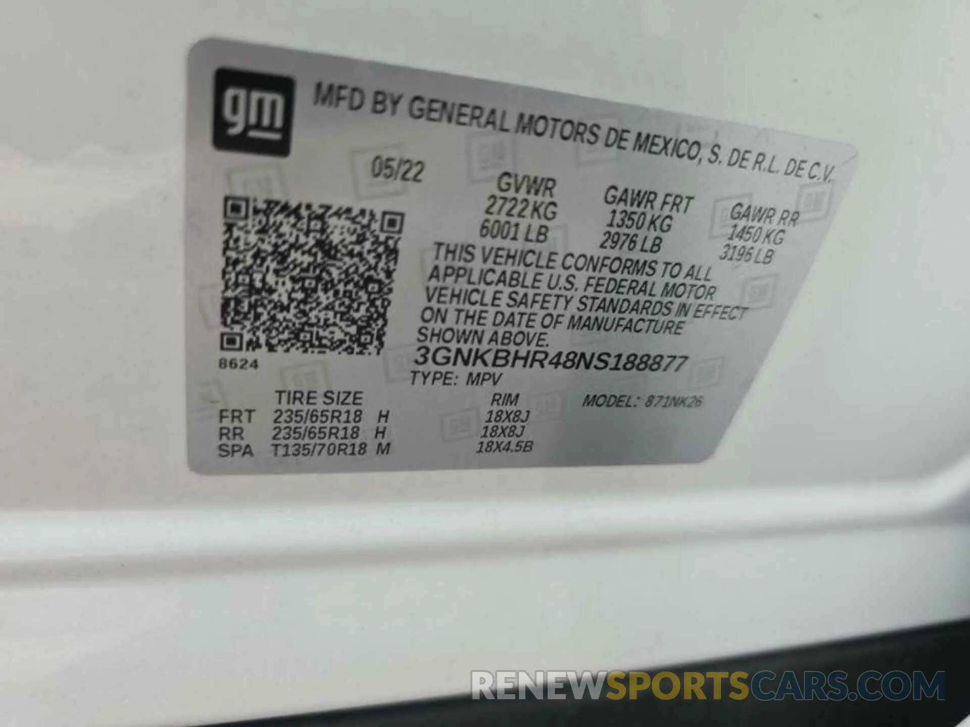 2 Photograph of a damaged car 3GNKBHR48NS188877 CHEVROLET BLAZER 2022