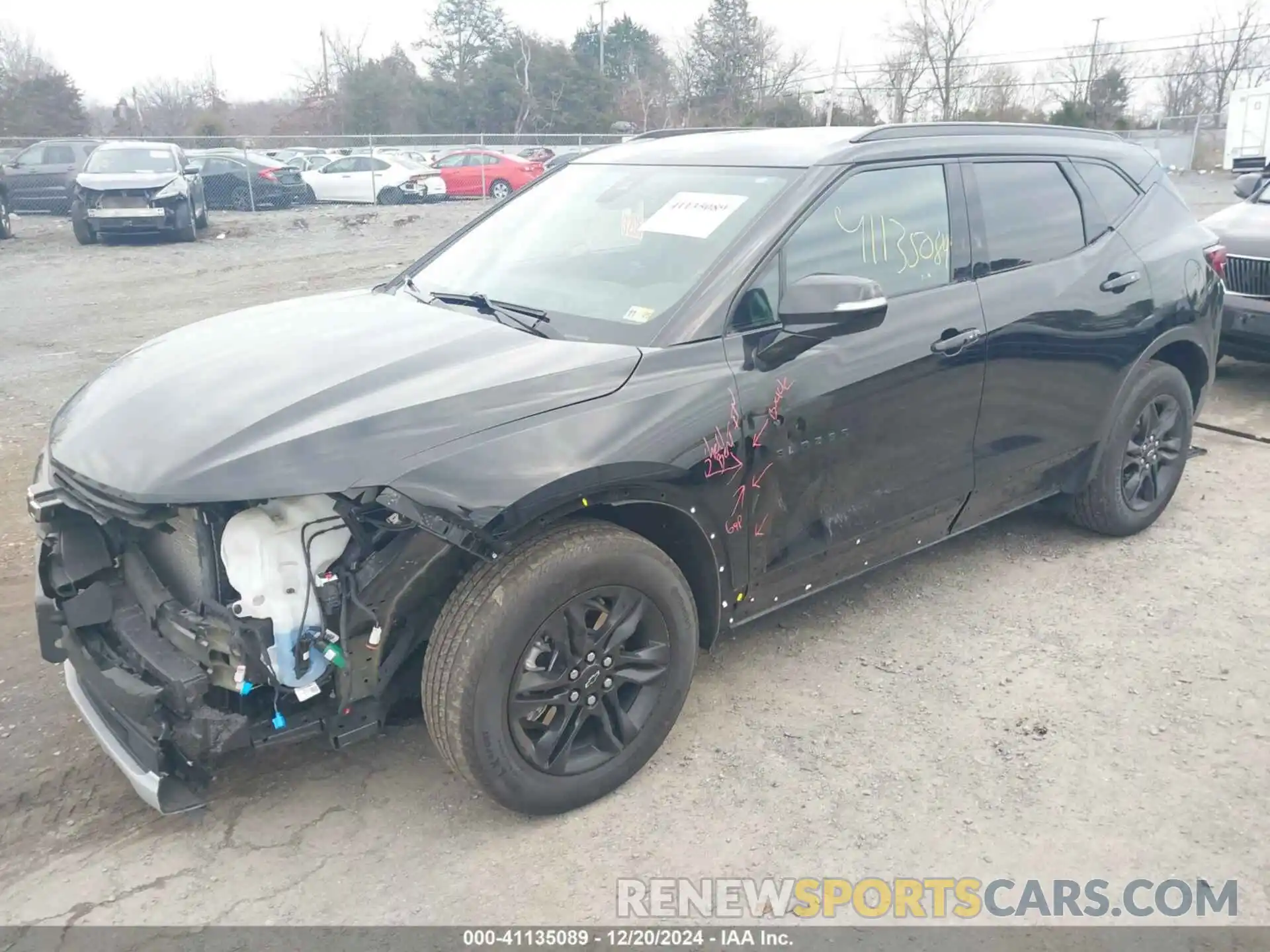 2 Photograph of a damaged car 3GNKBJRS5NS231299 CHEVROLET BLAZER 2022