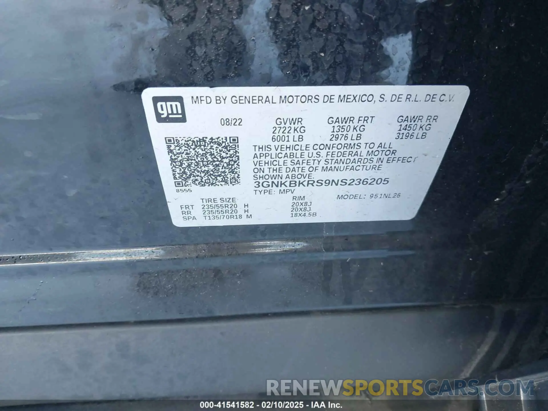 9 Photograph of a damaged car 3GNKBKRS9NS236205 CHEVROLET BLAZER 2022