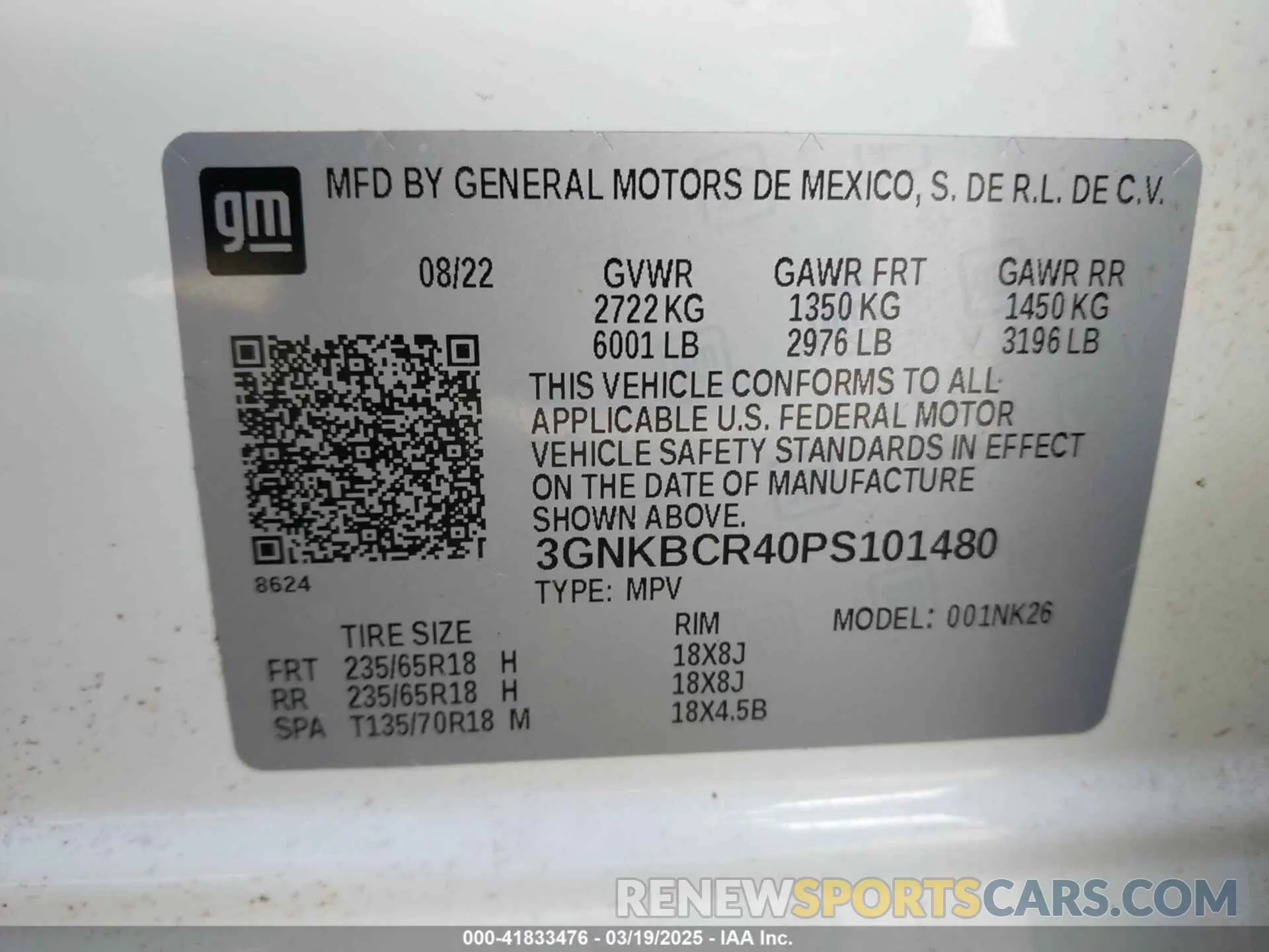 9 Photograph of a damaged car 3GNKBCR40PS101480 CHEVROLET BLAZER 2023