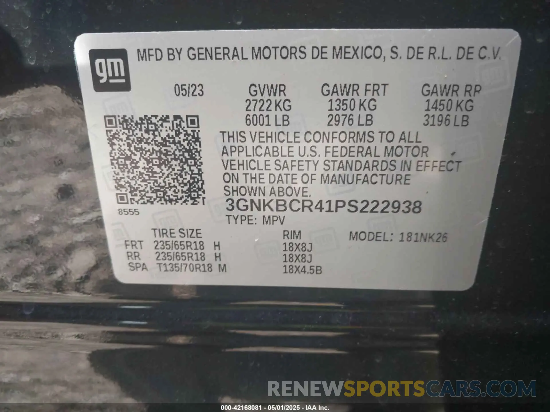 9 Photograph of a damaged car 3GNKBCR41PS222938 CHEVROLET BLAZER 2023