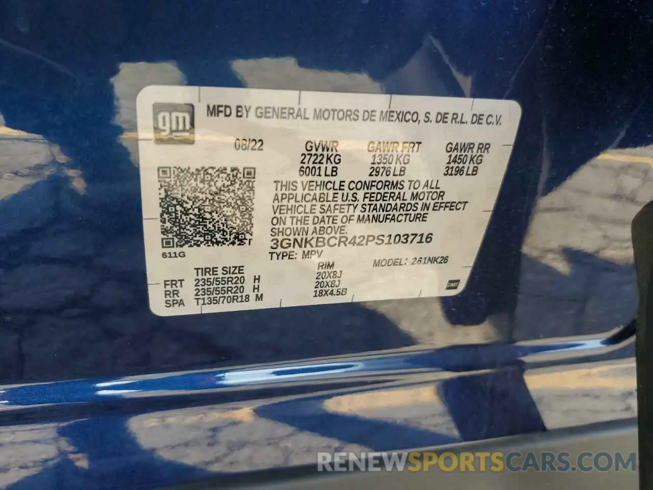 13 Photograph of a damaged car 3GNKBCR42PS103716 CHEVROLET BLAZER 2023