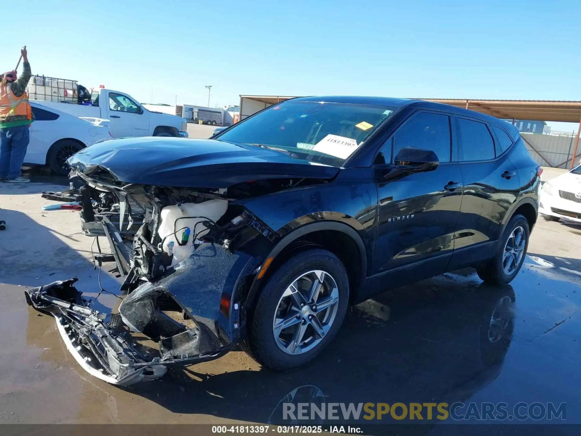 2 Photograph of a damaged car 3GNKBCR46PS217699 CHEVROLET BLAZER 2023