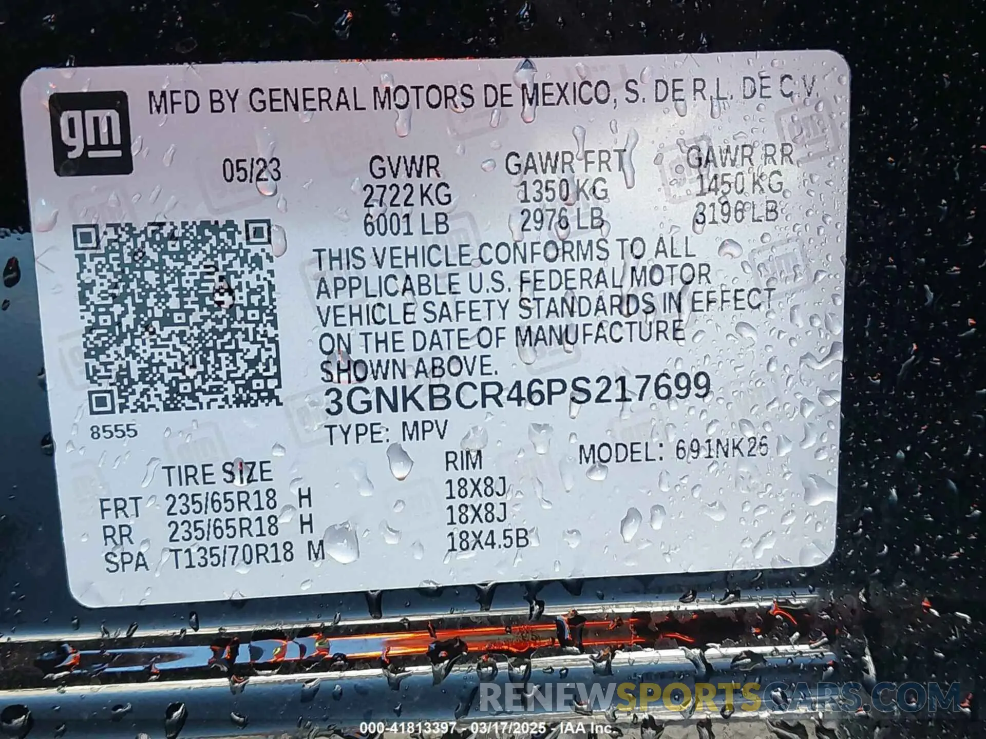 9 Photograph of a damaged car 3GNKBCR46PS217699 CHEVROLET BLAZER 2023