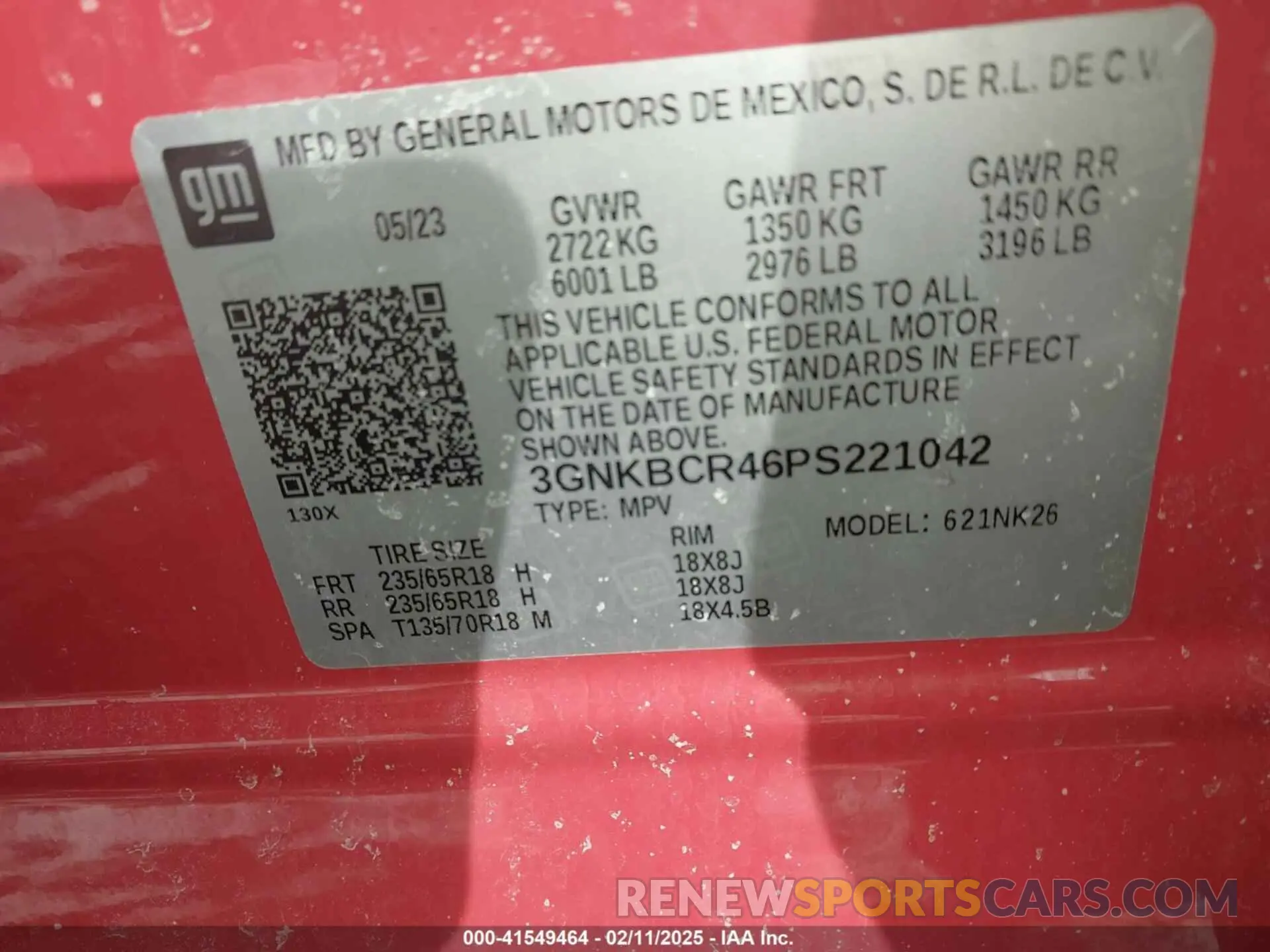9 Photograph of a damaged car 3GNKBCR46PS221042 CHEVROLET BLAZER 2023