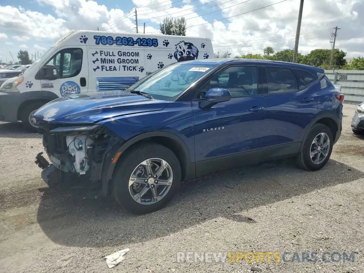 1 Photograph of a damaged car 3GNKBCR48PS120522 CHEVROLET BLAZER 2023