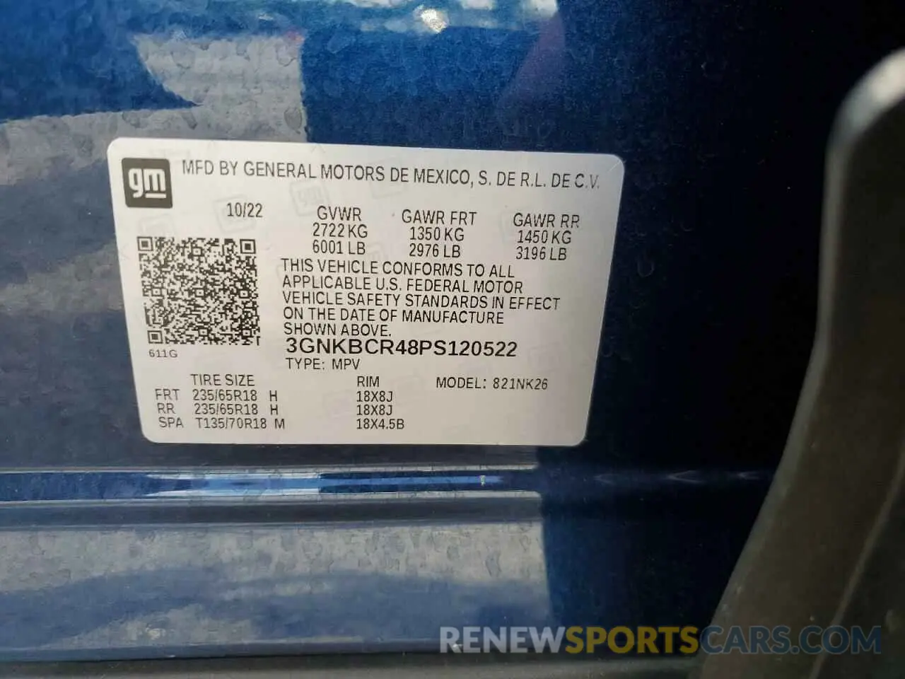 13 Photograph of a damaged car 3GNKBCR48PS120522 CHEVROLET BLAZER 2023