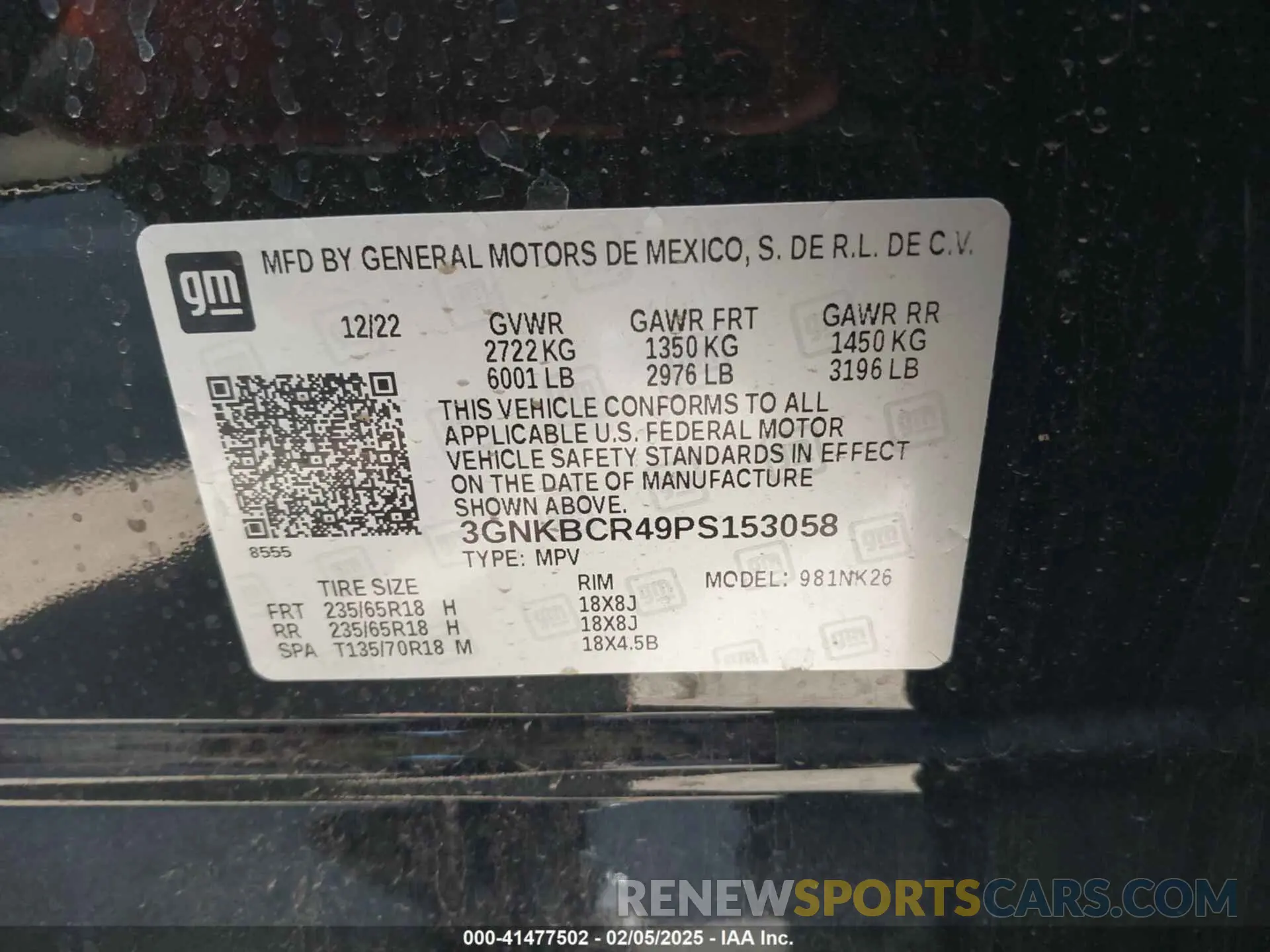 9 Photograph of a damaged car 3GNKBCR49PS153058 CHEVROLET BLAZER 2023