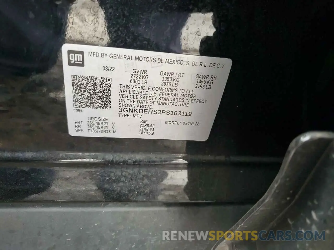 15 Photograph of a damaged car 3GNKBERS3PS103119 CHEVROLET BLAZER 2023