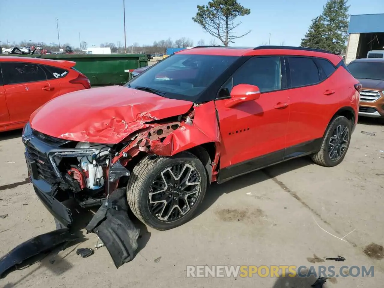 1 Photograph of a damaged car 3GNKBERS3PS226533 CHEVROLET BLAZER 2023