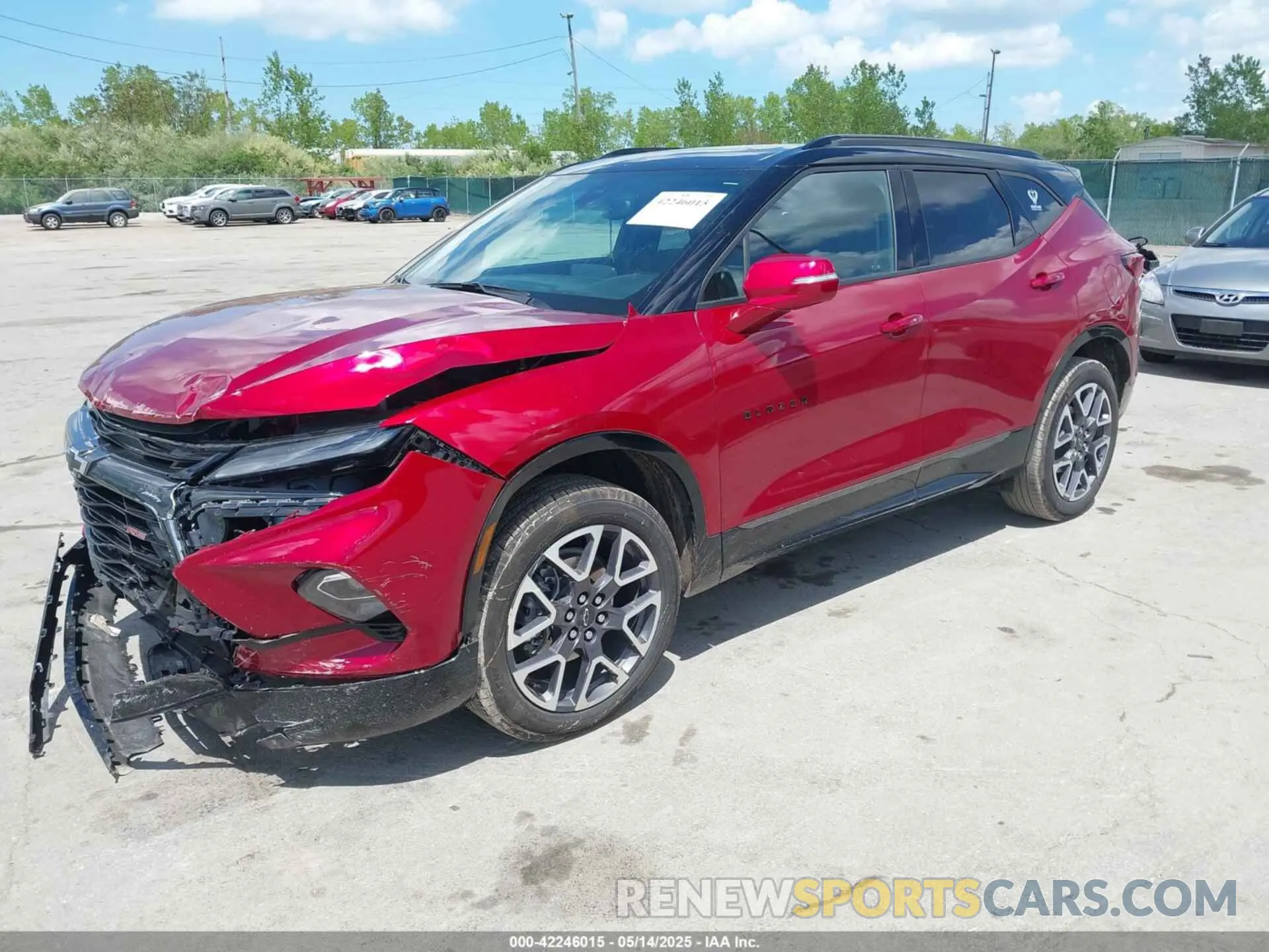 2 Photograph of a damaged car 3GNKBERS9PS184482 CHEVROLET BLAZER 2023
