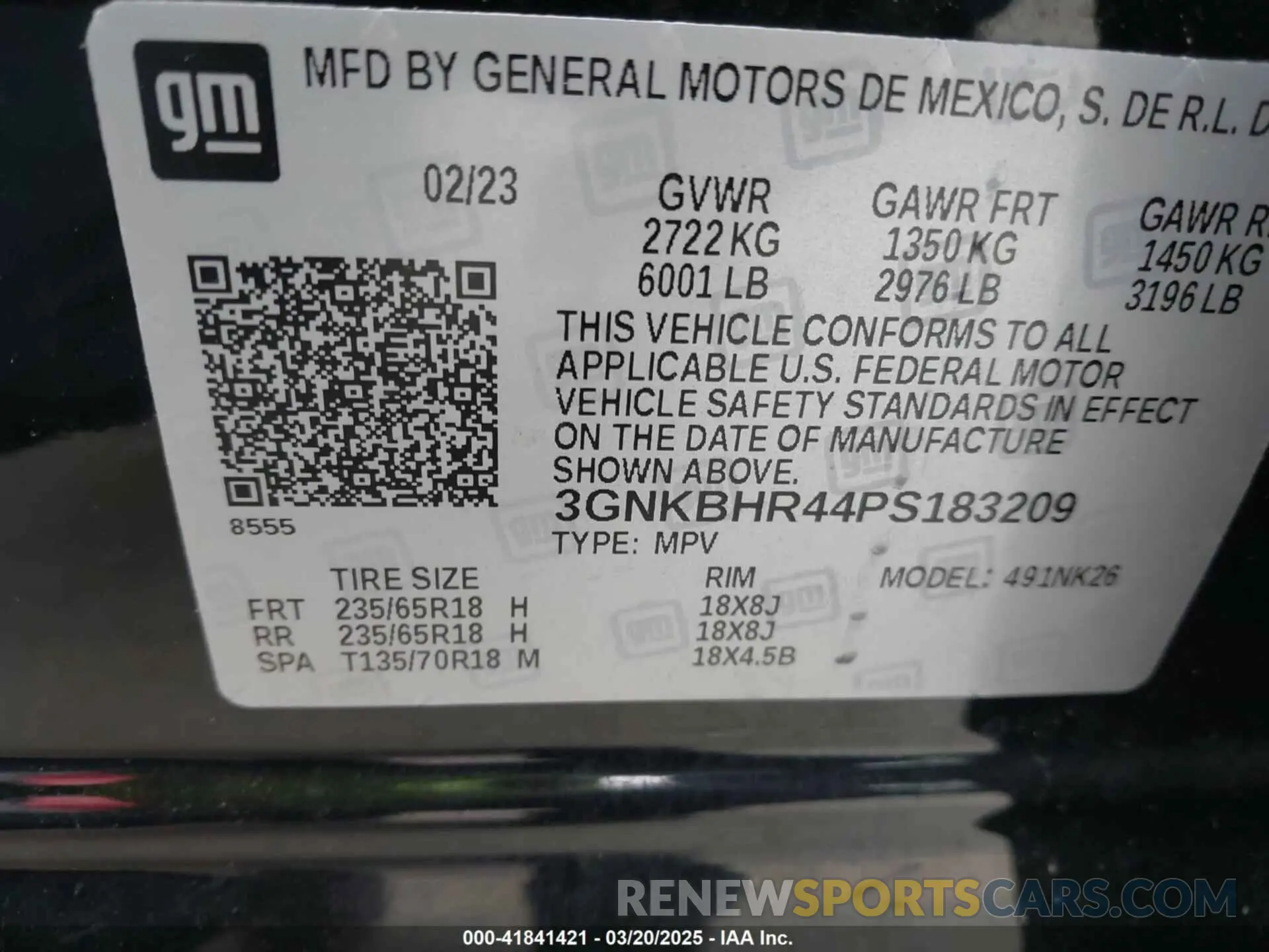 9 Photograph of a damaged car 3GNKBHR44PS183209 CHEVROLET BLAZER 2023