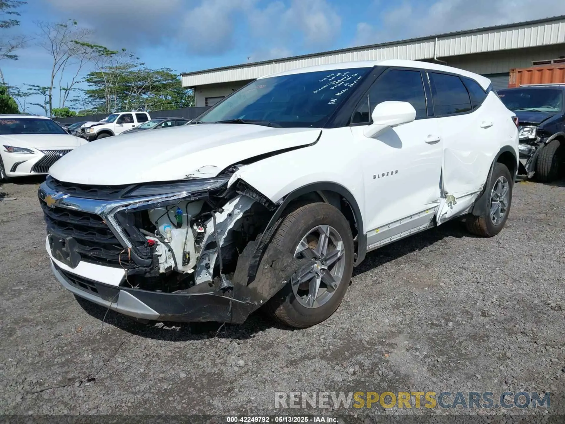 2 Photograph of a damaged car 3GNKBHR46PS213116 CHEVROLET BLAZER 2023