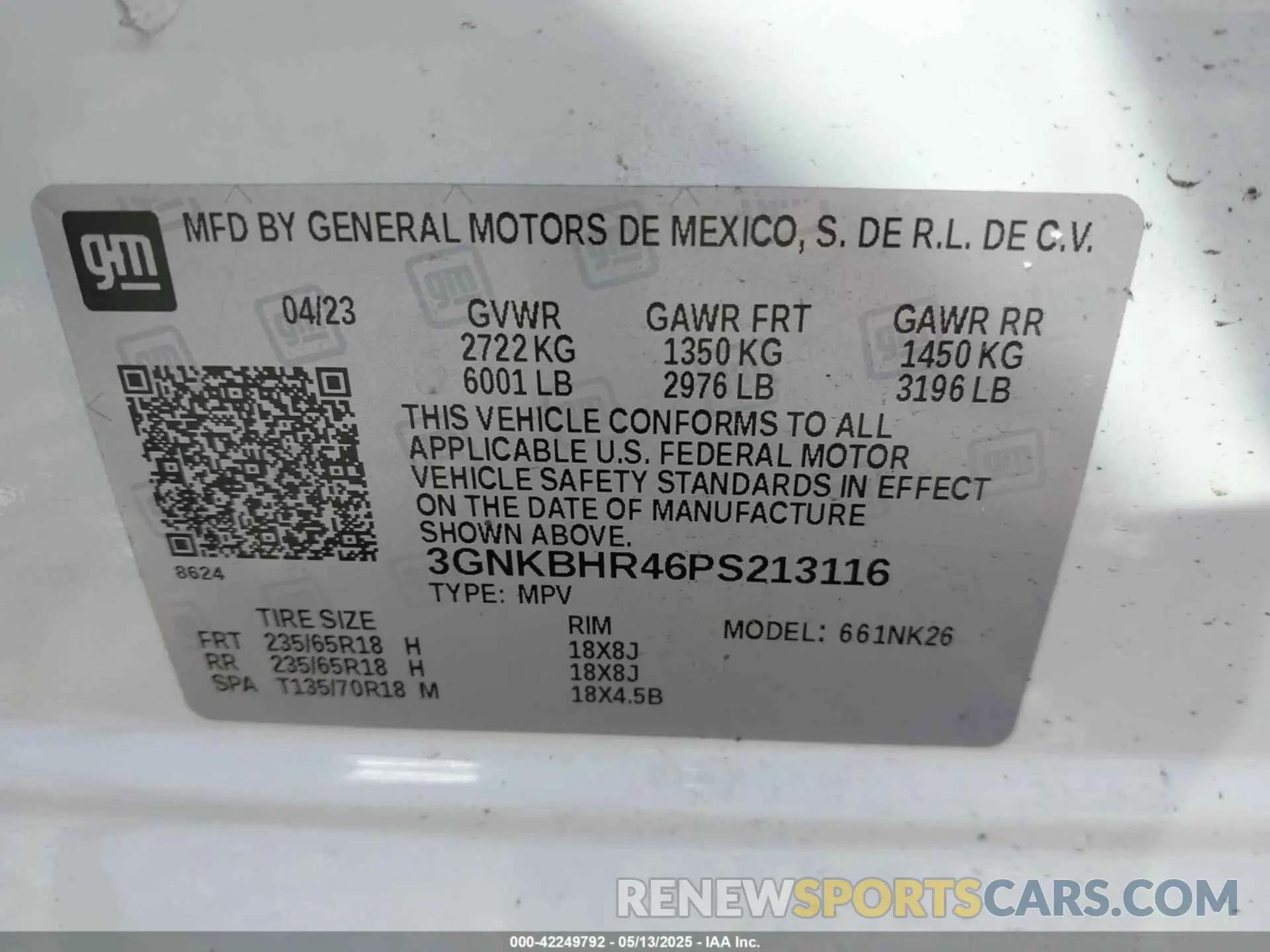 9 Photograph of a damaged car 3GNKBHR46PS213116 CHEVROLET BLAZER 2023