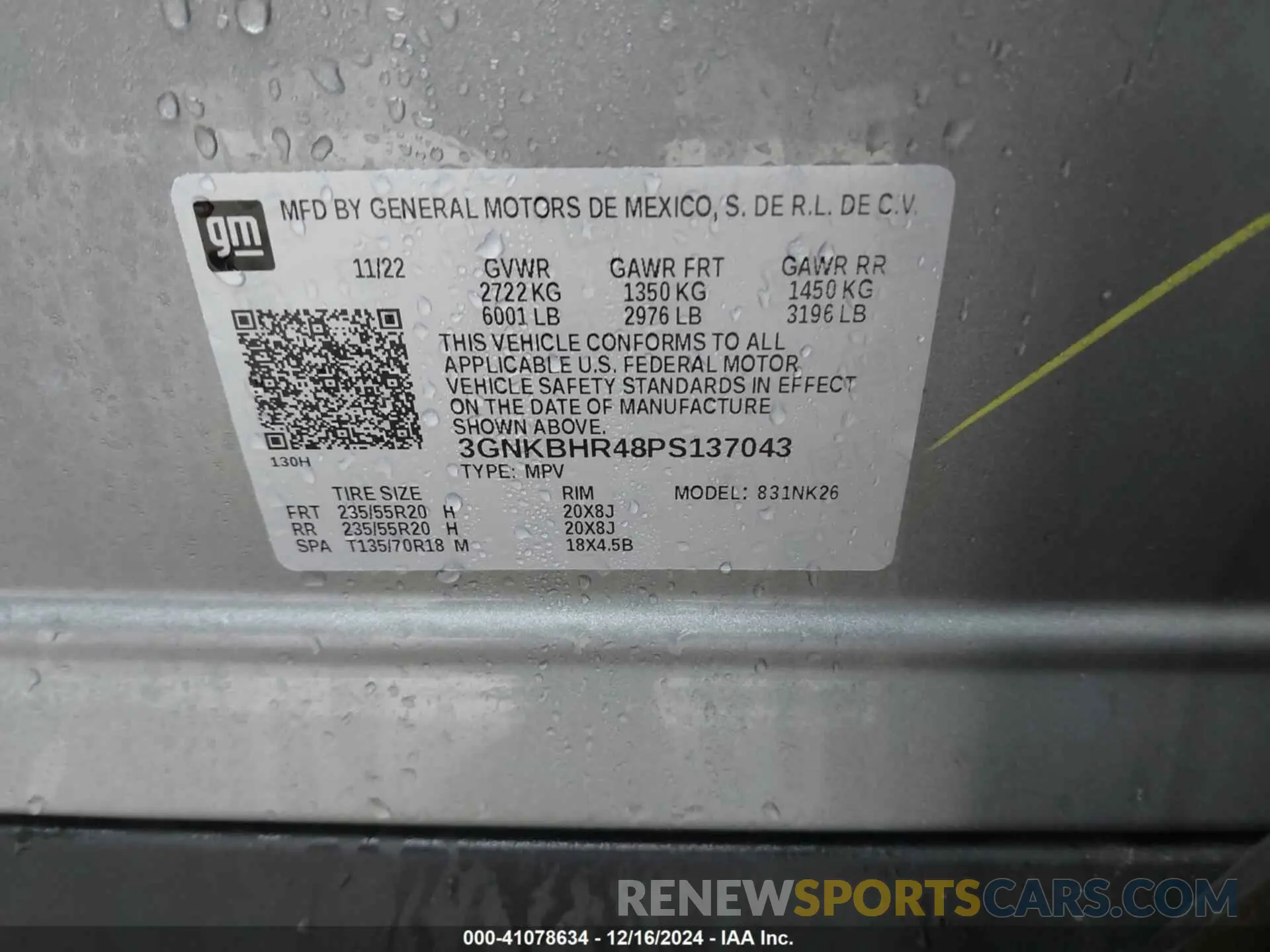 9 Photograph of a damaged car 3GNKBHR48PS137043 CHEVROLET BLAZER 2023
