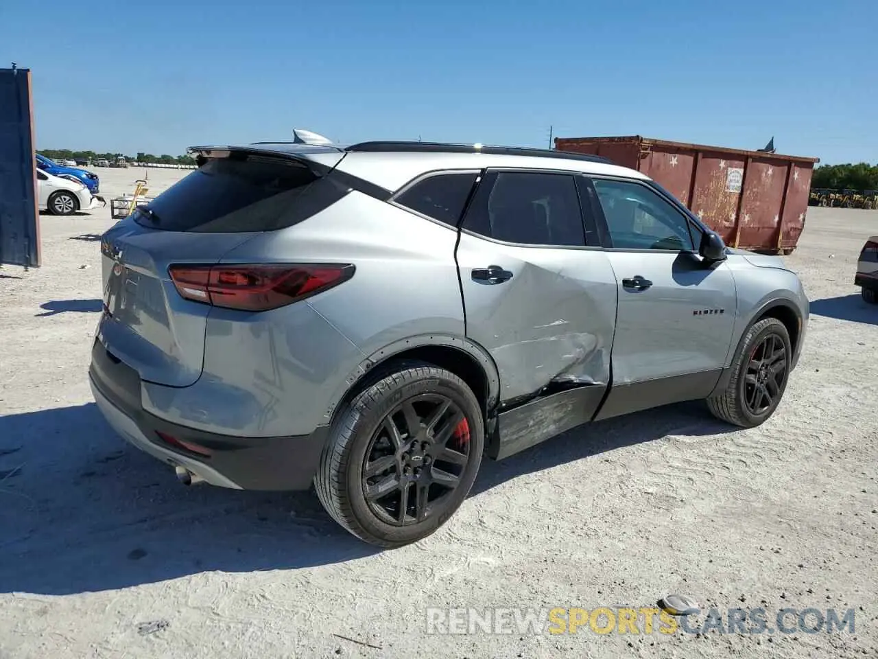 3 Photograph of a damaged car 3GNKBHR4XPS206458 CHEVROLET BLAZER 2023