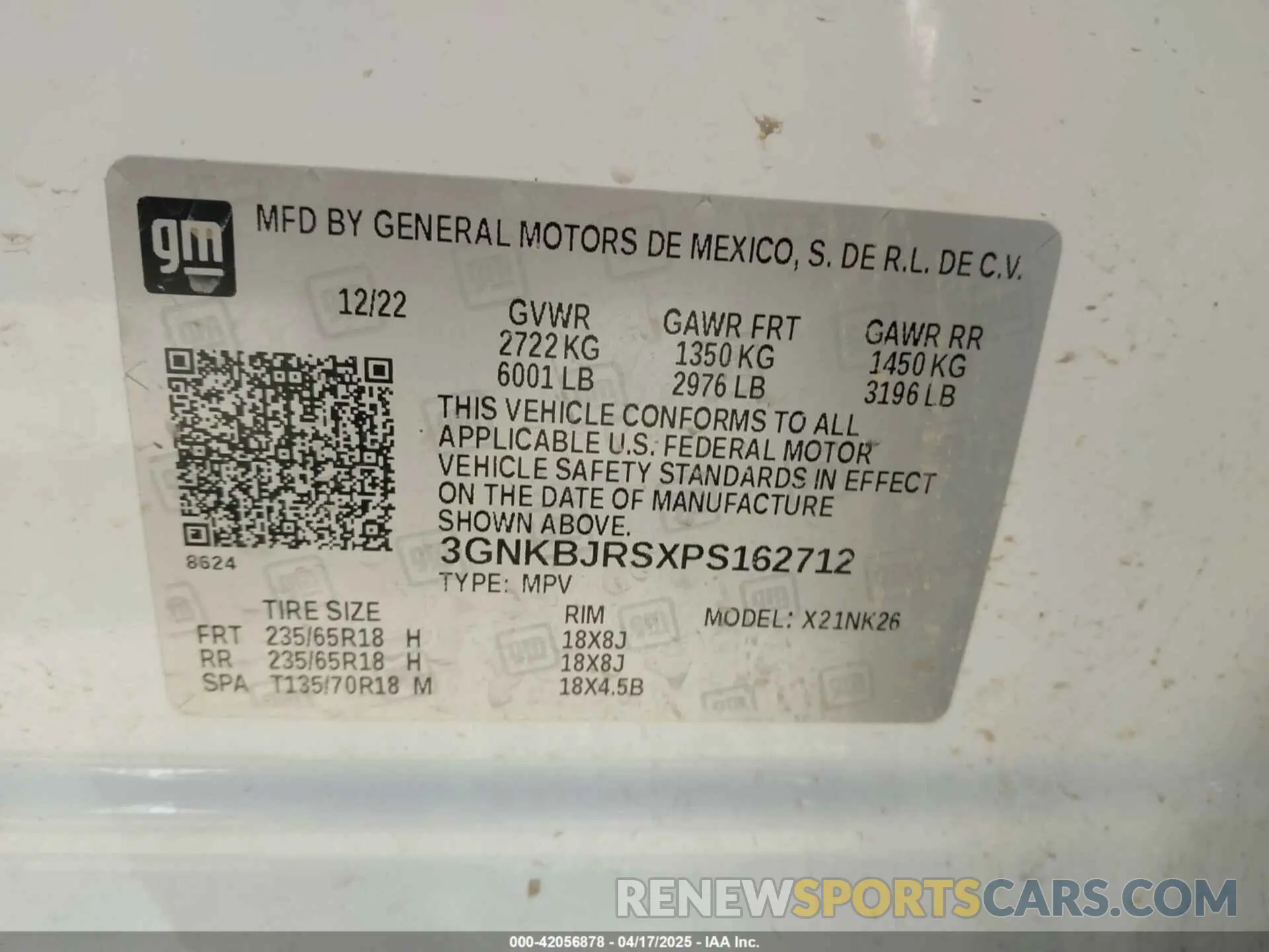 9 Photograph of a damaged car 3GNKBJRSXPS162712 CHEVROLET BLAZER 2023