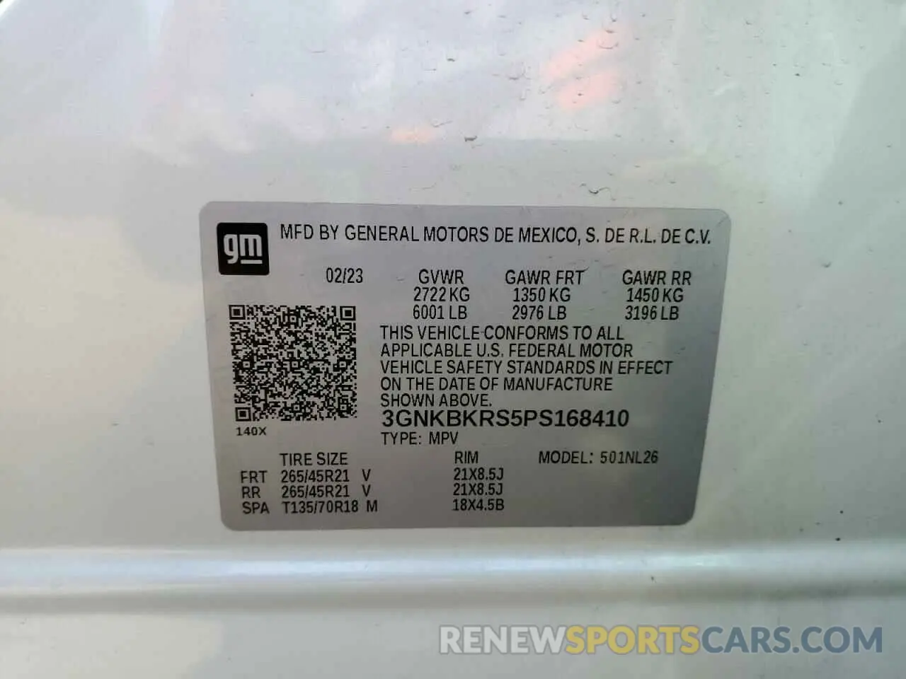13 Photograph of a damaged car 3GNKBKRS5PS168410 CHEVROLET BLAZER 2023