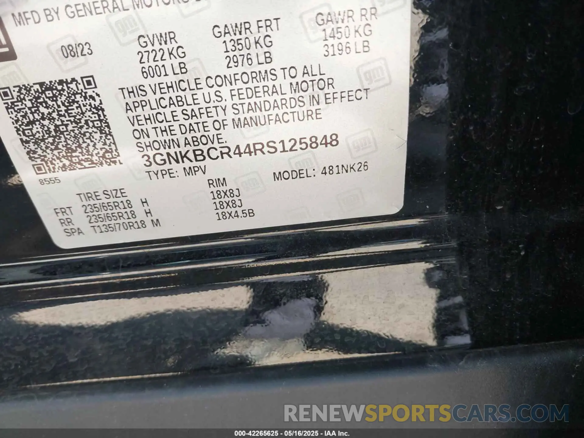 9 Photograph of a damaged car 3GNKBCR44RS125848 CHEVROLET BLAZER 2024