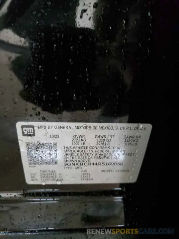 14 Photograph of a damaged car 3GNKBCR44RS169056 CHEVROLET BLAZER 2024