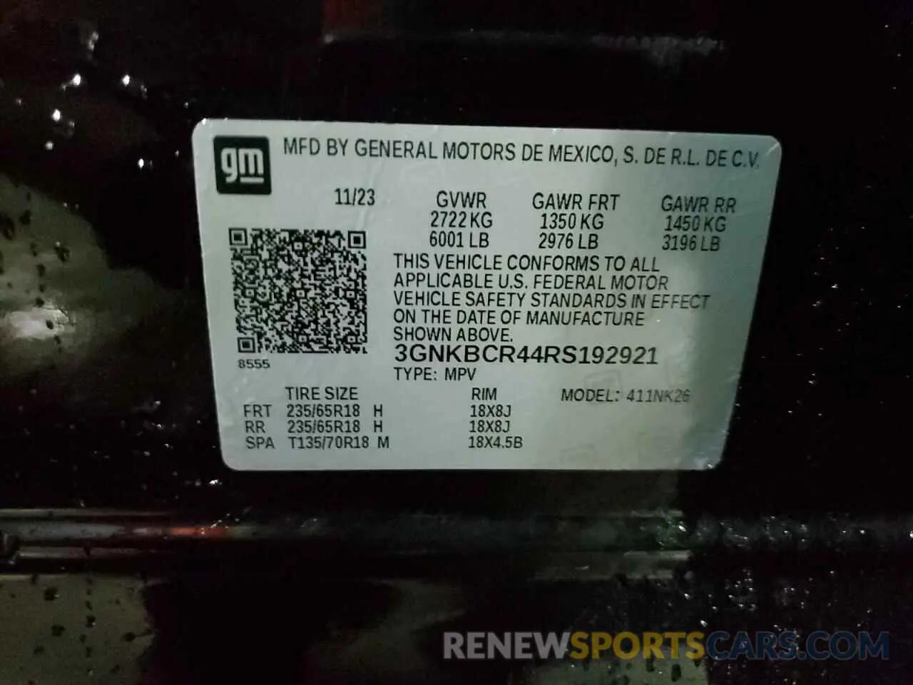 13 Photograph of a damaged car 3GNKBCR44RS192921 CHEVROLET BLAZER 2024
