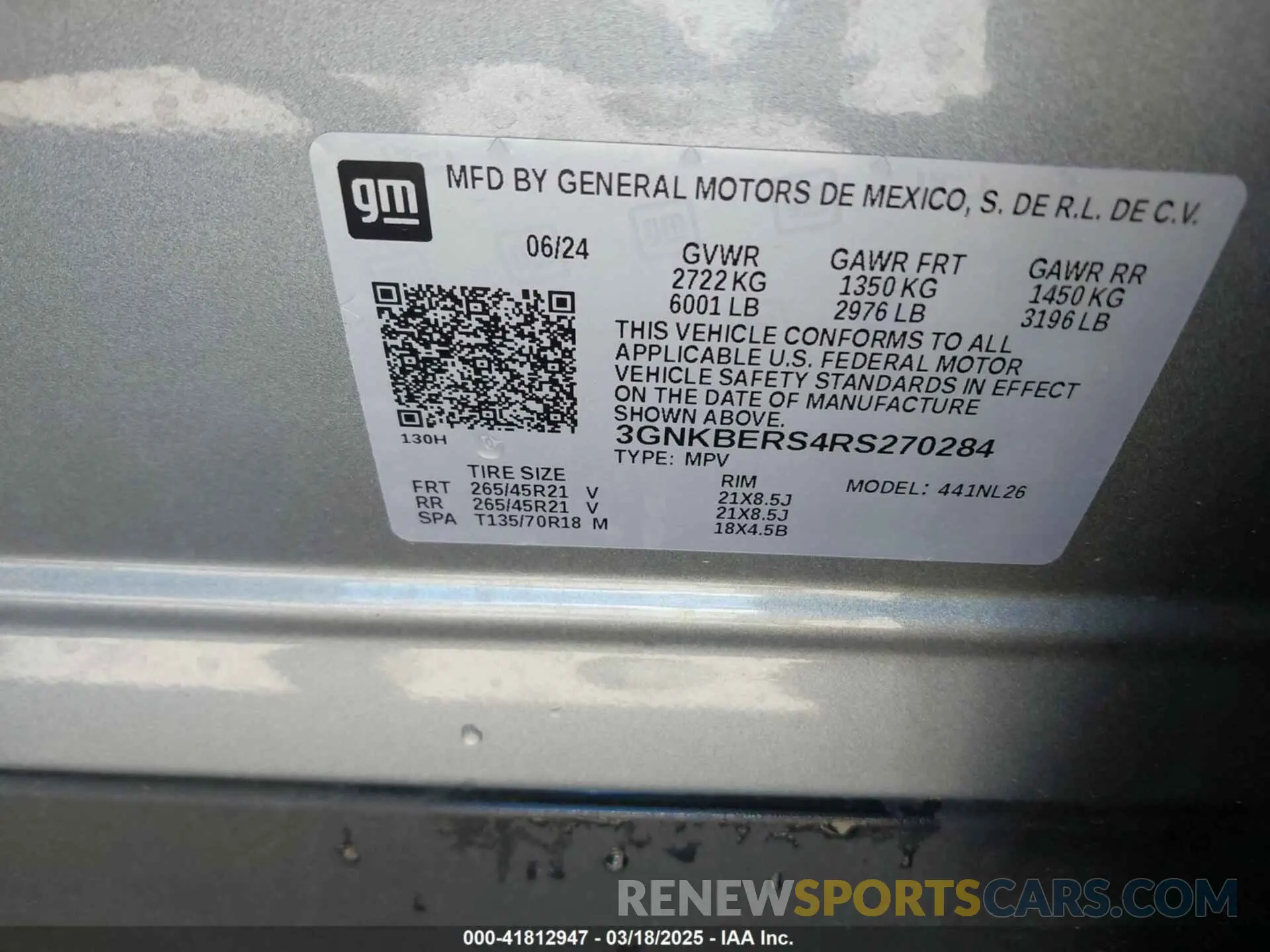 9 Photograph of a damaged car 3GNKBERS4RS270284 CHEVROLET BLAZER 2024