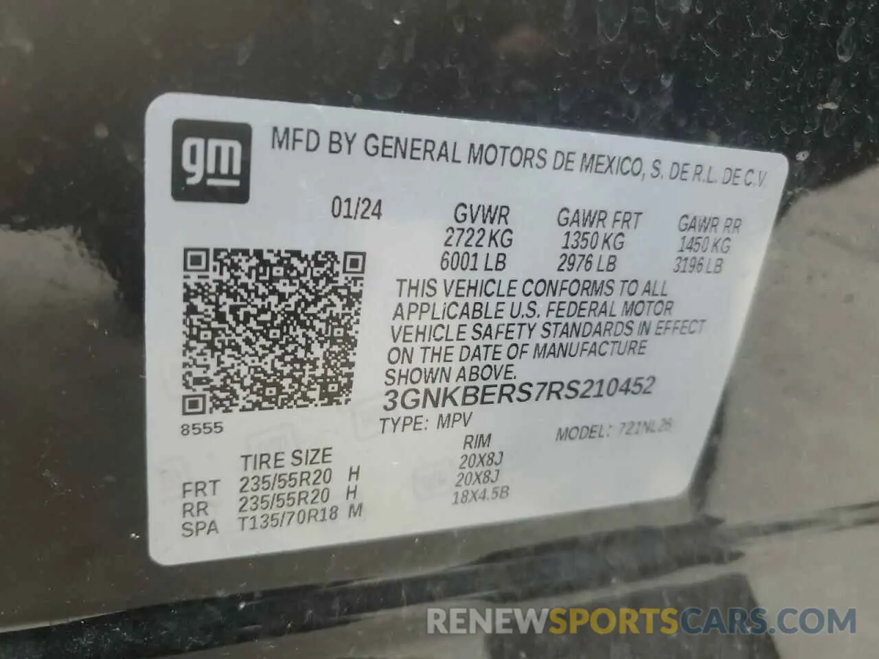 13 Photograph of a damaged car 3GNKBERS7RS210452 CHEVROLET BLAZER 2024