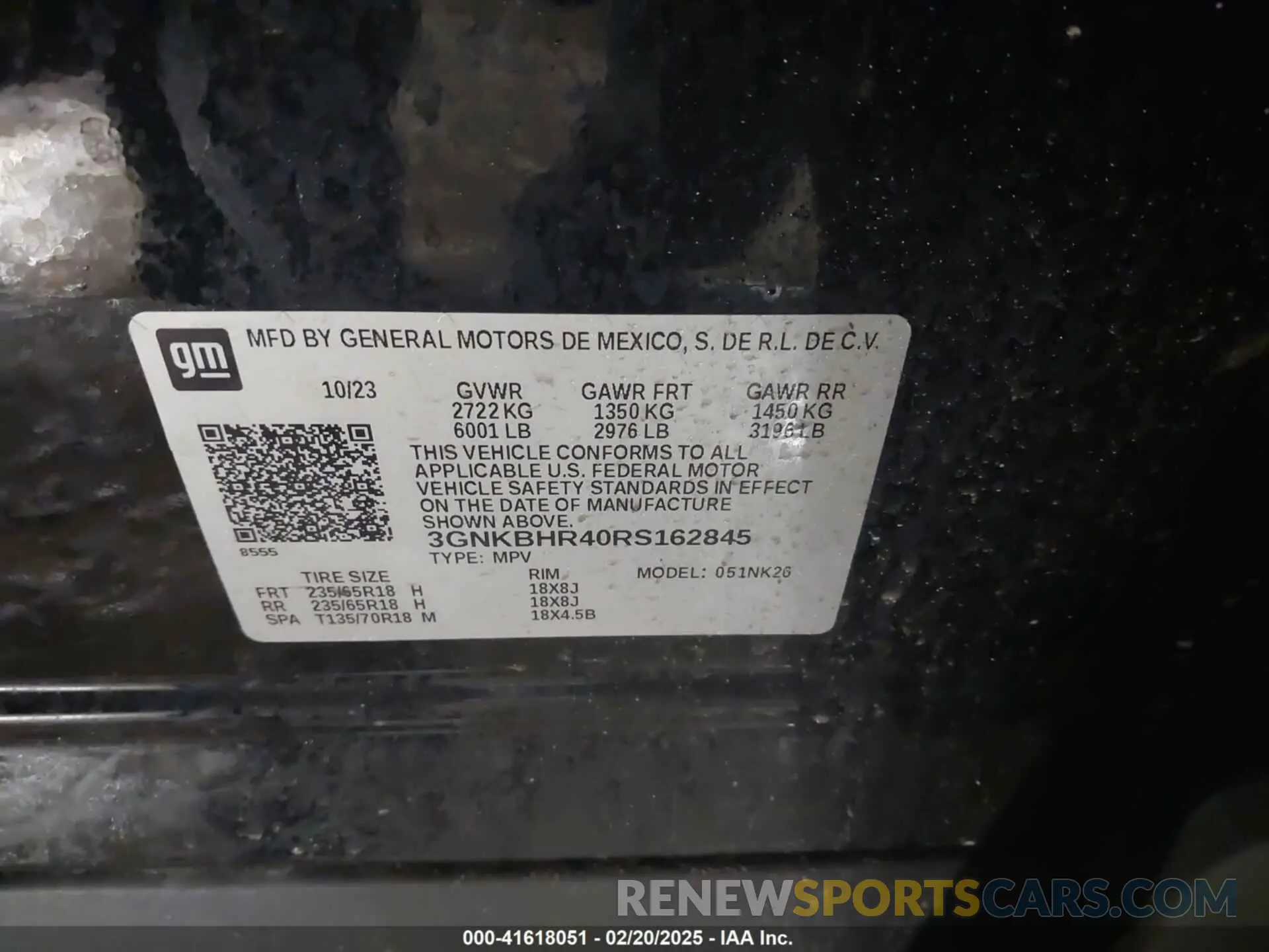 9 Photograph of a damaged car 3GNKBHR40RS162845 CHEVROLET BLAZER 2024