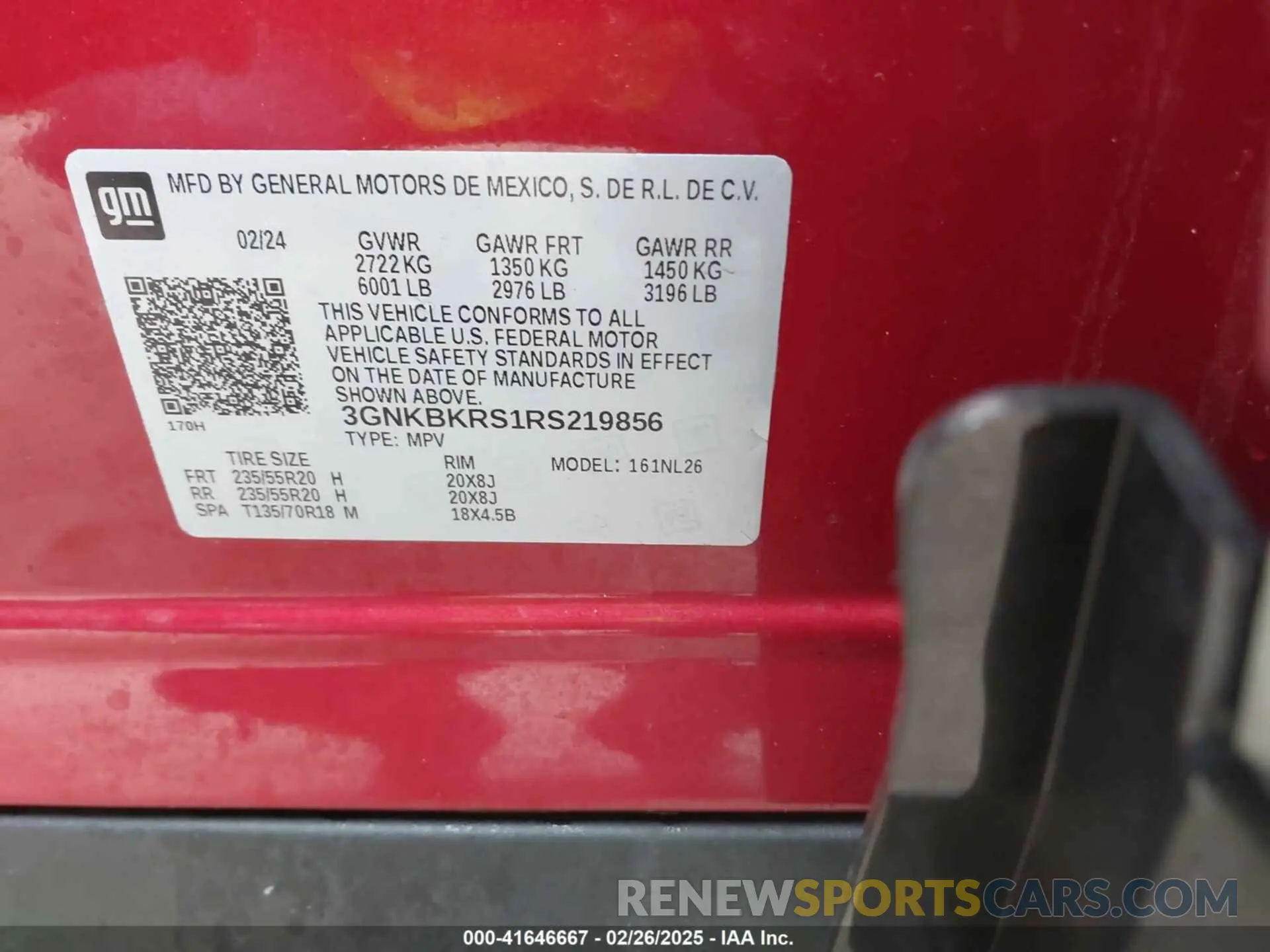 9 Photograph of a damaged car 3GNKBKRS1RS219856 CHEVROLET BLAZER 2024