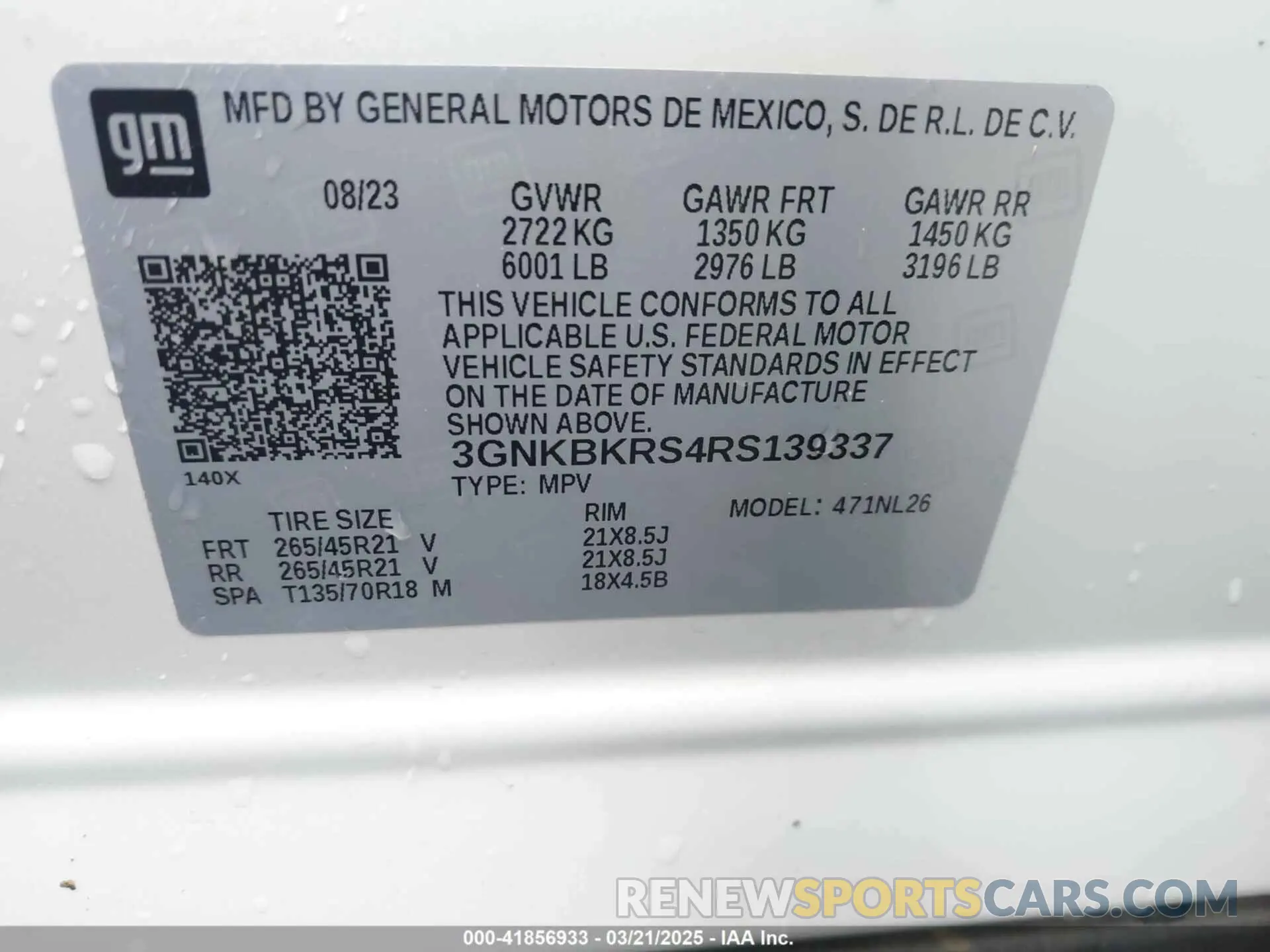 9 Photograph of a damaged car 3GNKBKRS4RS139337 CHEVROLET BLAZER 2024