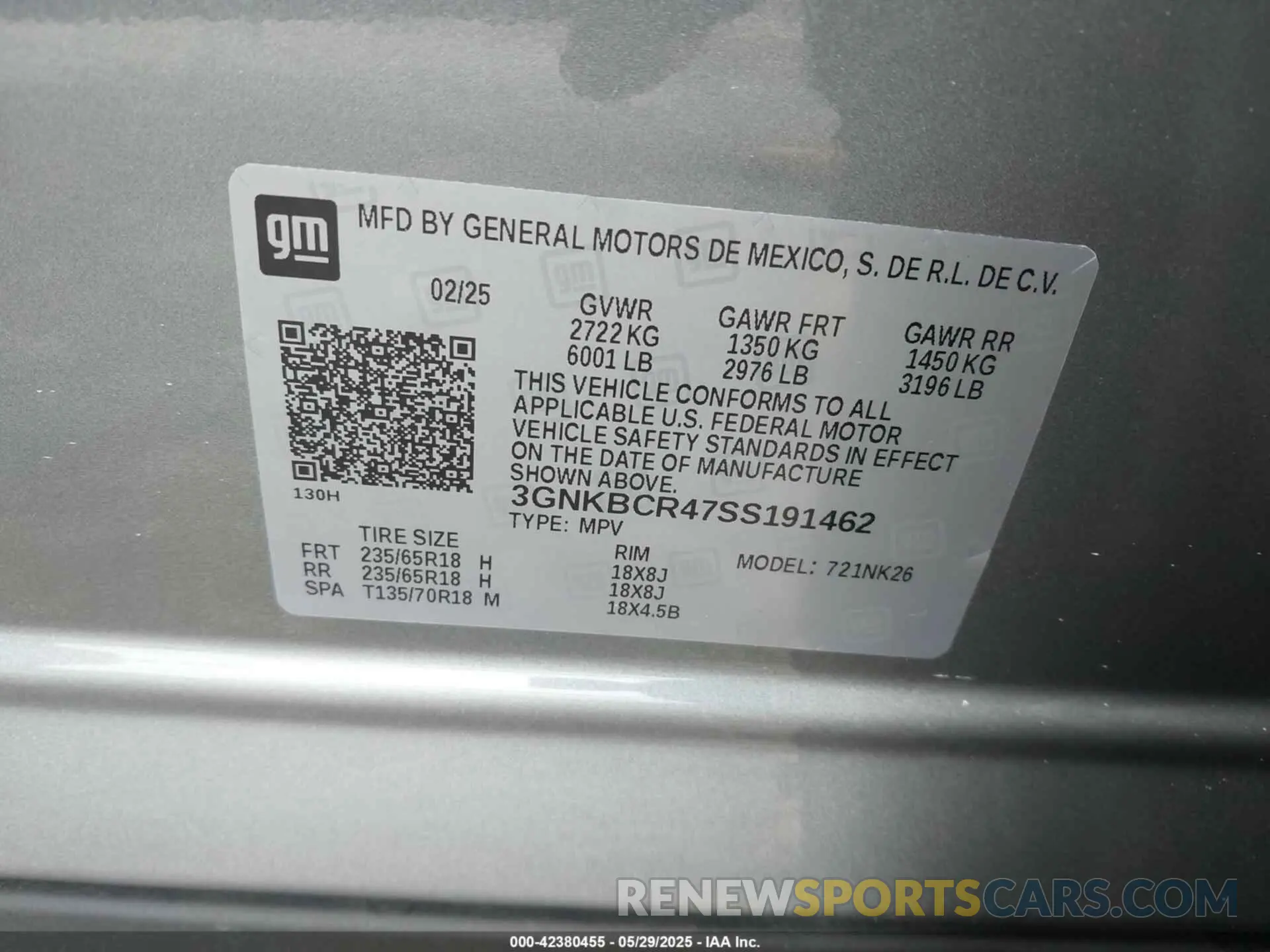 9 Photograph of a damaged car 3GNKBCR47SS191462 CHEVROLET BLAZER 2025
