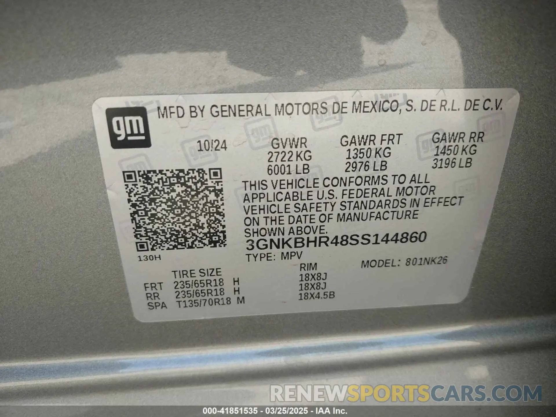 9 Photograph of a damaged car 3GNKBHR48SS144860 CHEVROLET BLAZER 2025
