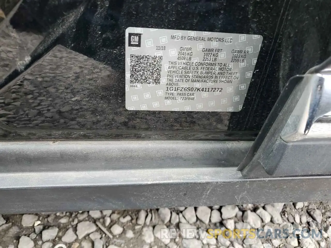 12 Photograph of a damaged car 1G1FZ6S07K4117272 CHEVROLET BOLT 2019