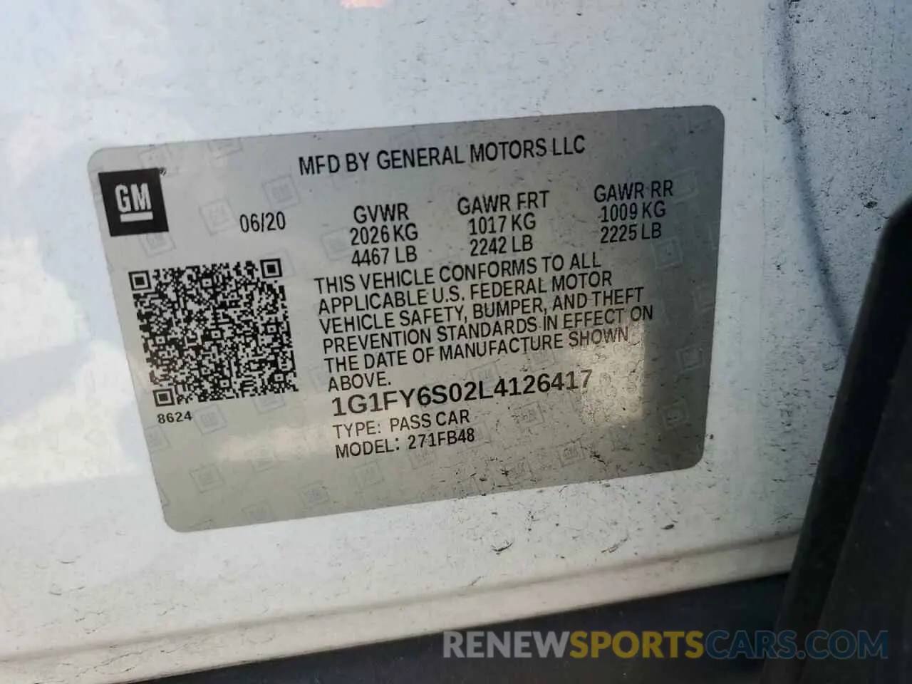 14 Photograph of a damaged car 1G1FY6S02L4126417 CHEVROLET BOLT 2020