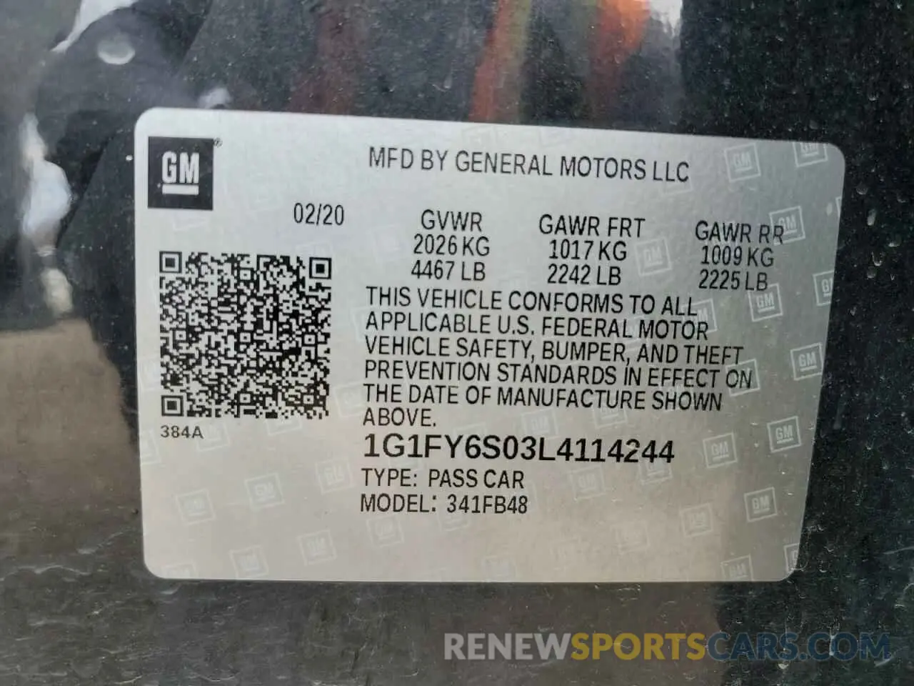14 Photograph of a damaged car 1G1FY6S03L4114244 CHEVROLET BOLT 2020