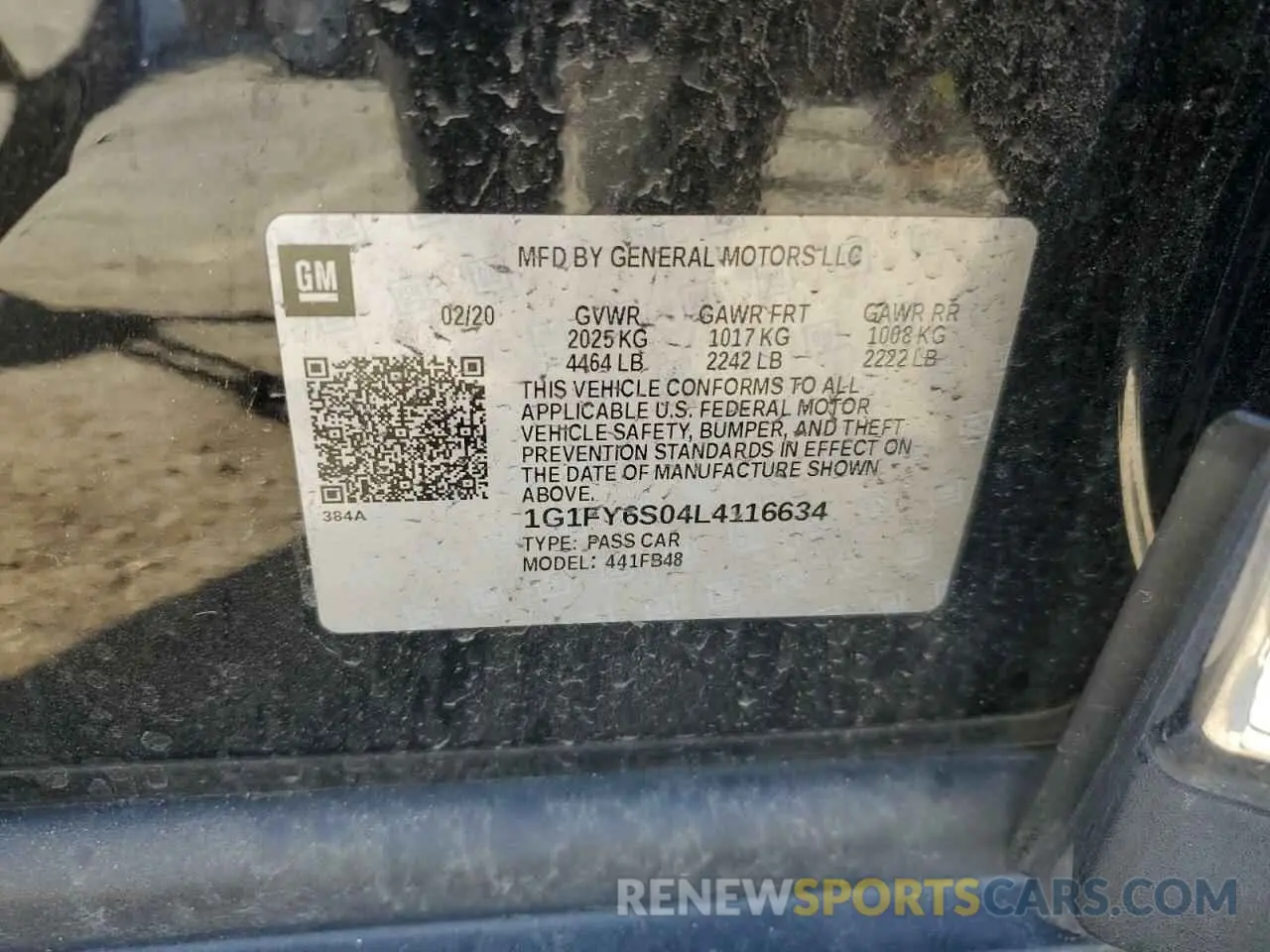 15 Photograph of a damaged car 1G1FY6S04L4116634 CHEVROLET BOLT 2020