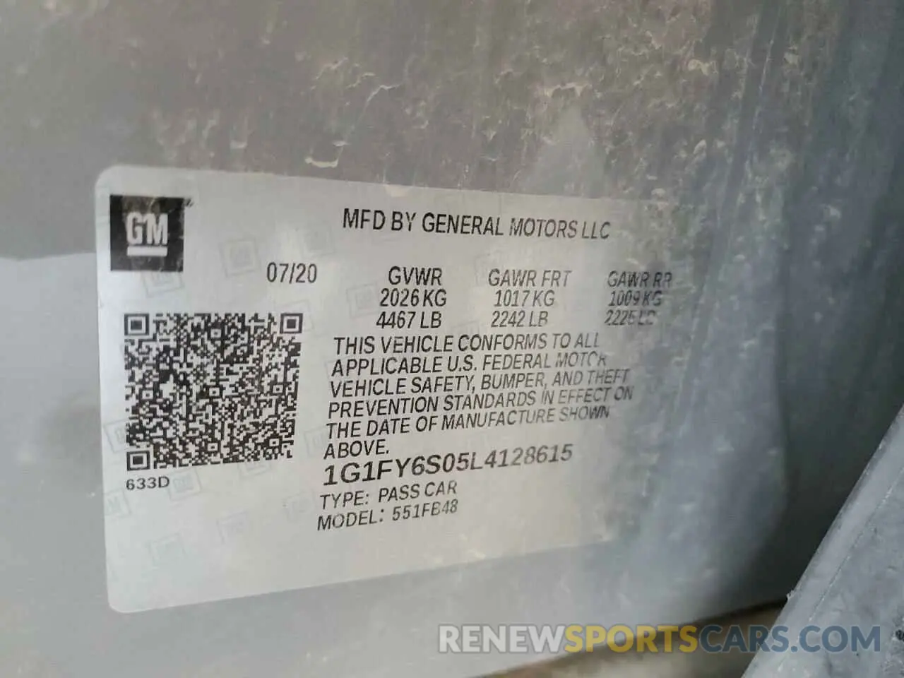 13 Photograph of a damaged car 1G1FY6S05L4128615 CHEVROLET BOLT 2020