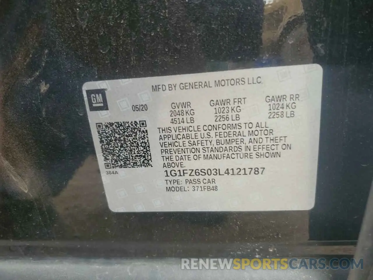 12 Photograph of a damaged car 1G1FZ6S03L4121787 CHEVROLET BOLT 2020