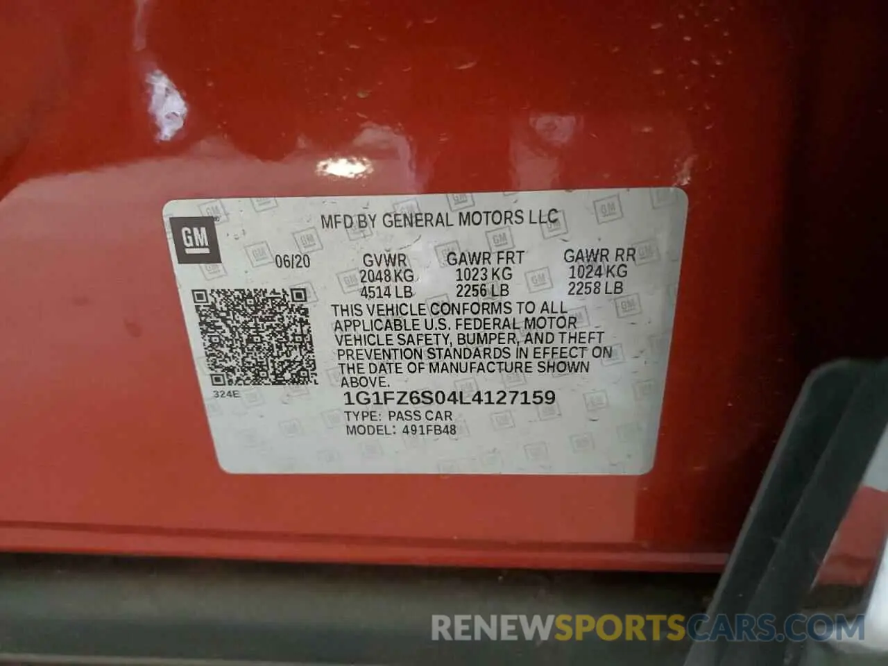 12 Photograph of a damaged car 1G1FZ6S04L4127159 CHEVROLET BOLT 2020