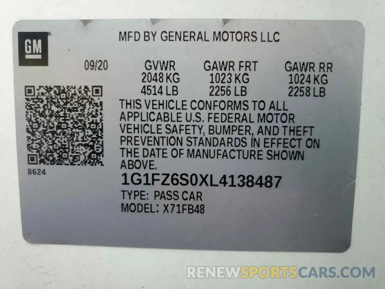 12 Photograph of a damaged car 1G1FZ6S0XL4138487 CHEVROLET BOLT 2020