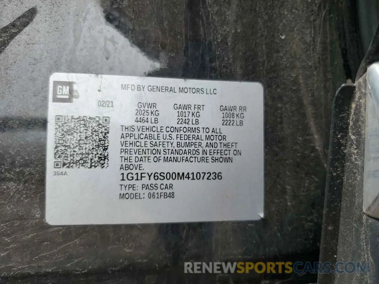 12 Photograph of a damaged car 1G1FY6S00M4107236 CHEVROLET BOLT 2021