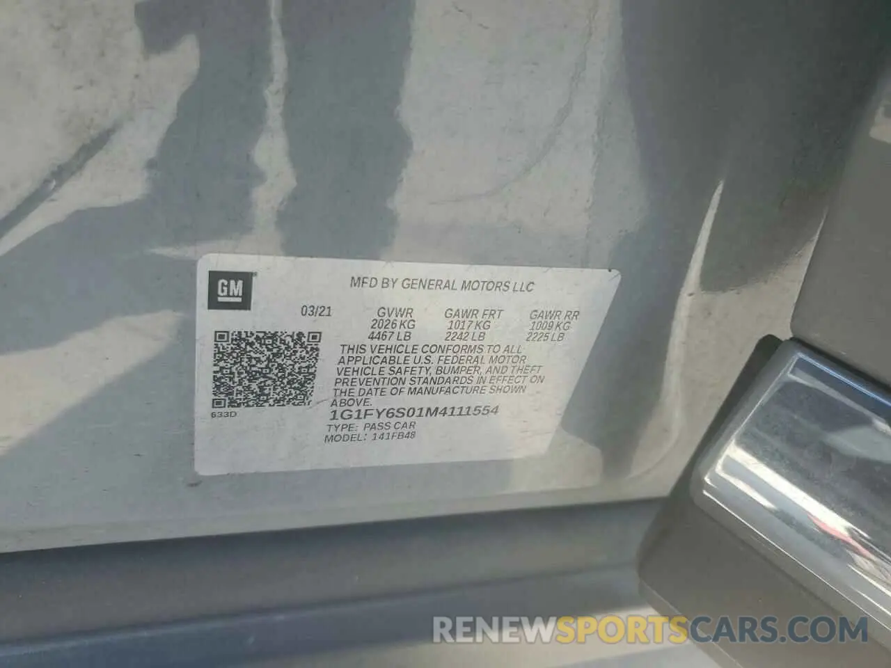 12 Photograph of a damaged car 1G1FY6S01M4111554 CHEVROLET BOLT 2021